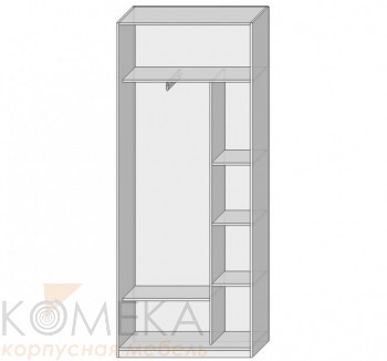 Шкаф-купе вешалка слева 2 двери 935х450х2300 - Мебельный интернет-магазин Комека Екатеринбург
