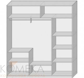 Шкаф-купе вешалка слева 3 двери 2090х600х2300 - Мебельный интернет-магазин Комека Екатеринбург